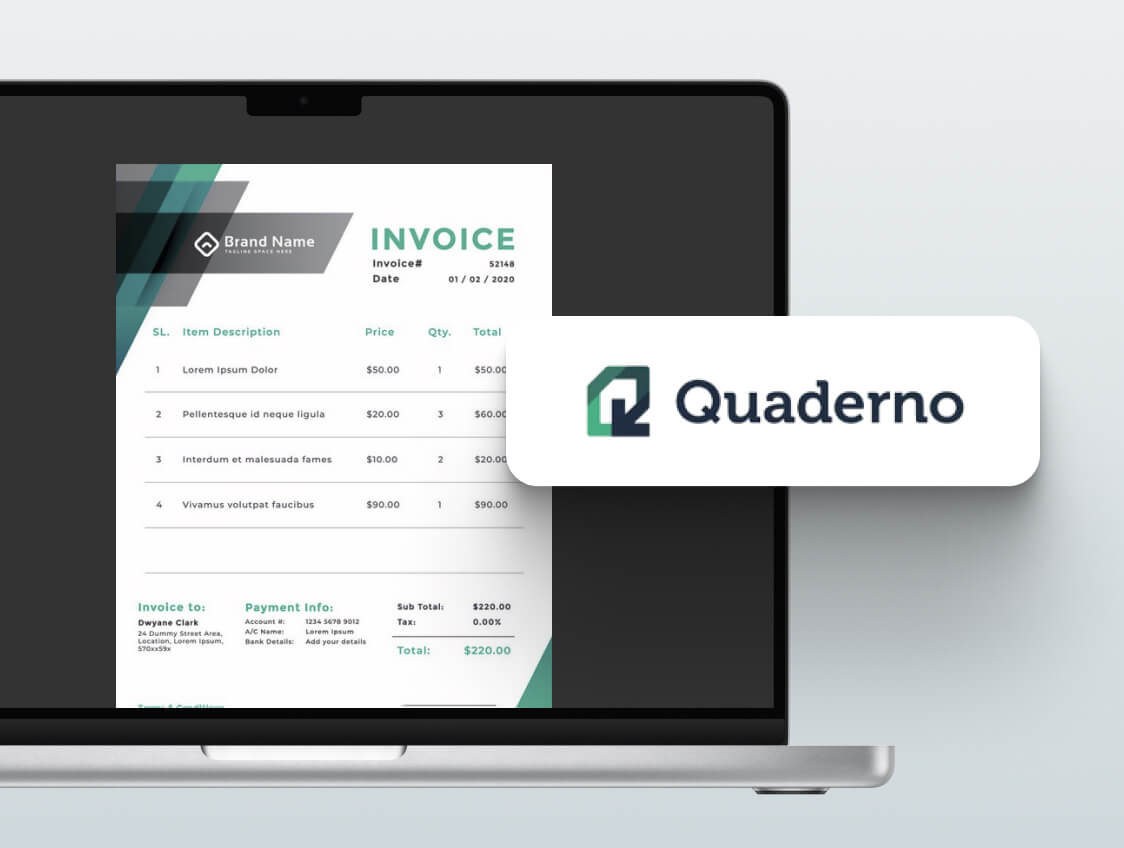 Connect your academy with Quaderno to manage taxes easily and quick.