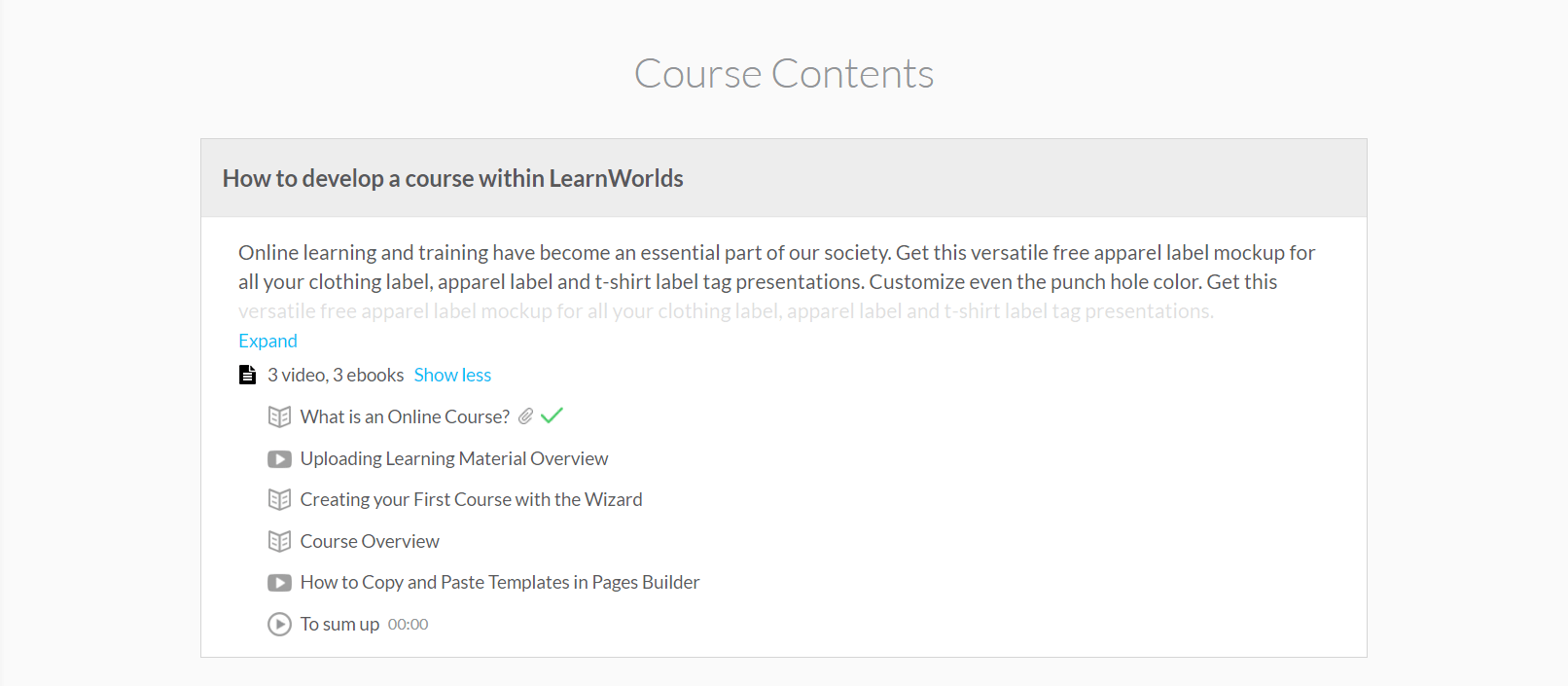 Introducing New Course Contents Templates to Showcase Your Courses ...