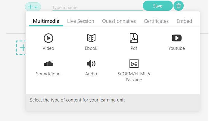 learning activities LearnWorlds course builder screenshot