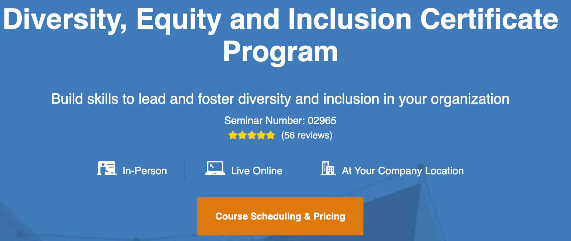 The diversity, equity and inclusion certificate program, as another example of DEI training.