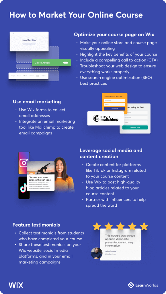 How-to-sell-Your-Course-on-Wix-infographic
